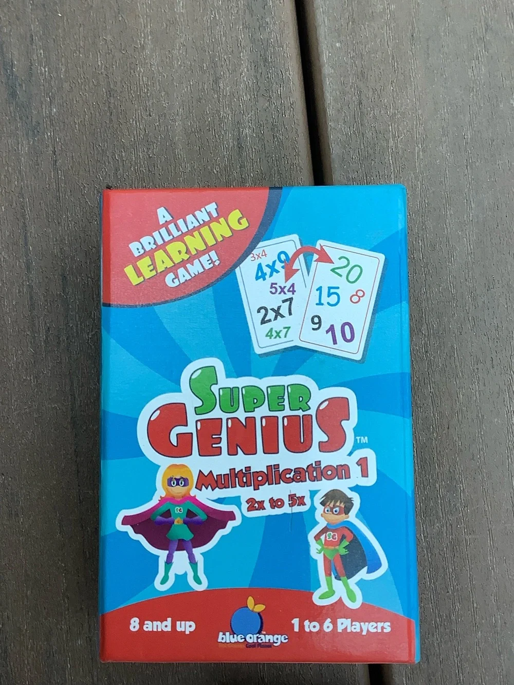 Super Genius Multiplication 1 Card Game